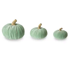 Mint Green Velvet 3-Piece Rib Pumpkin Set