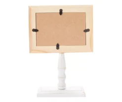 Whitewash Pedestal Picture Frame, (4" X 6") -Home Furnishing Store 810548574 2