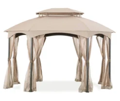 Manhattan Gazebo Beige Replacement Riplock Canopy & Side Mosquito Netting Set