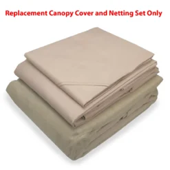 Manhattan Gazebo Beige Replacement Riplock Canopy & Side Mosquito Netting Set -Home Furnishing Store 810549197 21
