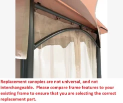 Manhattan Gazebo Beige Replacement Riplock Canopy & Side Mosquito Netting Set -Home Furnishing Store 810549197 4