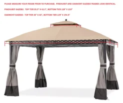Oakmont Gazebo Beige Replacement Riplock Canopy 16 Oakmont Gazebo Beige Replacement Riplock Canopy -Home Furnishing Store 810549263 3