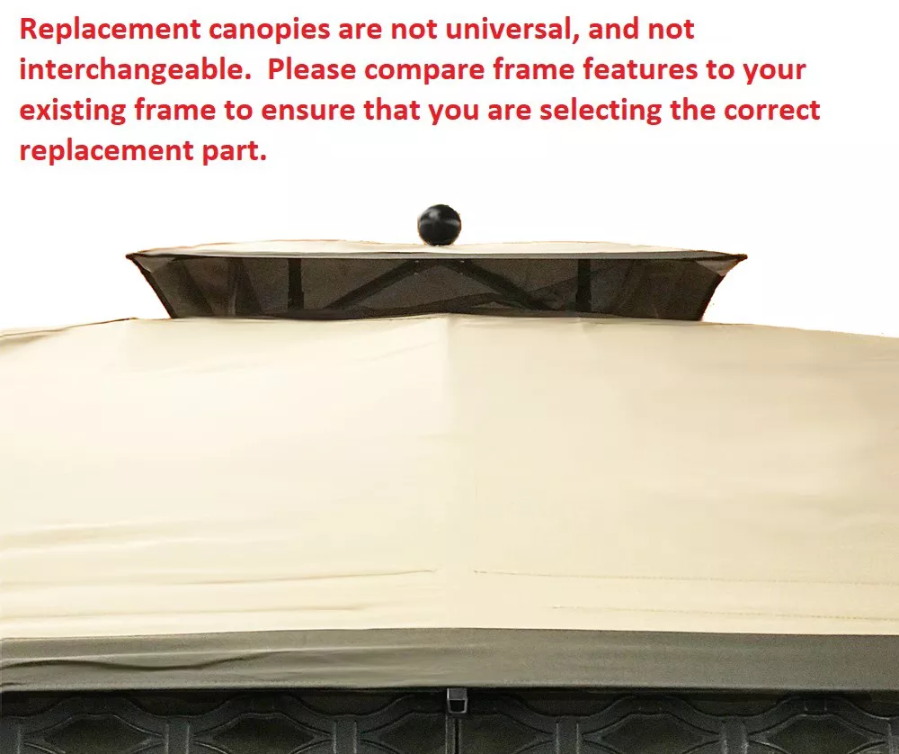 Oakmont Gazebo Beige Replacement Riplock Canopy 4 Oakmont Gazebo Beige Replacement Riplock Canopy - Image 4