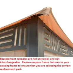 Westbrook Gazebo Stone Stripe Replacement Canopy -Home Furnishing Store 810549285 31