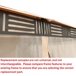 Westbrook Gazebo Stone Stripe Replacement Canopy -Home Furnishing Store 810549285 41