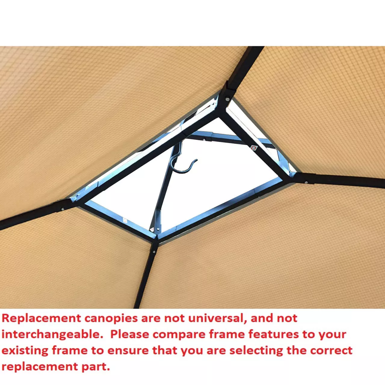 Windsor Grill Gazebo Stone Stripe Replacement Canopy 4 Windsor Grill Gazebo Stone Stripe Replacement Canopy - Image 4