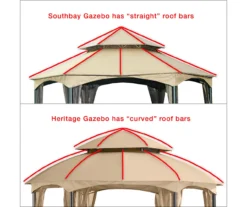 Southbay Gazebo Beige Replacement Canopy -Home Furnishing Store 810549395 31