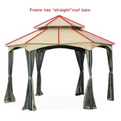 Southbay Gazebo Beige Replacement Canopy -Home Furnishing Store 810549395 4