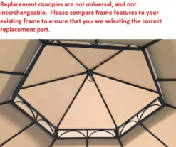 Southbay Gazebo Beige Replacement Canopy -Home Furnishing Store 810549395 51