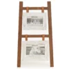 Brown & White 2-Photo Ladder Picture Frame