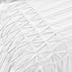 Aurora White Pleated Pintuck Full/Queen 5-Piece Comforter Set 15 Aurora White Pleated Pintuck Full/Queen 5-Piece Comforter Set -Home Furnishing Store 810552890 21