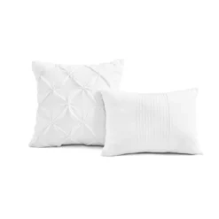 Aurora White Pleated Pintuck Full/Queen 5-Piece Comforter Set 17 Aurora White Pleated Pintuck Full/Queen 5-Piece Comforter Set -Home Furnishing Store 810552890 41