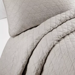 Ava Gray Diamond-Quilted Full/Queen 3-Piece Quilt Set 11 Ava Gray Diamond-Quilted Full/Queen 3-Piece Quilt Set -Home Furnishing Store 810552955 2