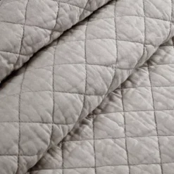 Ava Gray Diamond-Quilted Full/Queen 3-Piece Quilt Set 12 Ava Gray Diamond-Quilted Full/Queen 3-Piece Quilt Set -Home Furnishing Store 810552955 3