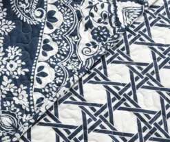 Aubree Navy & White Full/Queen 3-Piece Quilt Set 12 Aubree Navy & White Full/Queen 3-Piece Quilt Set -Home Furnishing Store 810552957 3