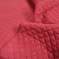 Ava Red Diamond-Quilted Full/Queen 3-Piece Quilt Set 10 Ava Red Diamond-Quilted Full/Queen 3-Piece Quilt Set -Home Furnishing Store 810552962 3