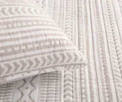 Hygge White & Taupe Geometric Full/Queen 3-Piece Quilt Set 13 Hygge White & Taupe Geometric Full/Queen 3-Piece Quilt Set -Home Furnishing Store 810553066 21