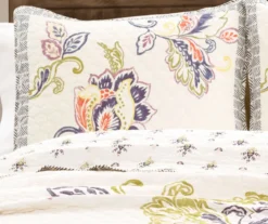Aster Coral & Navy Floral King 3-Piece Quilt Set 11 Aster Coral & Navy Floral King 3-Piece Quilt Set -Home Furnishing Store 810553308 11