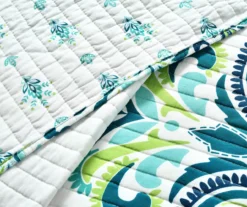 Clara Floral Reversible 3-Piece Quilt Set 26 Clara Floral Reversible 3-Piece Quilt Set -Home Furnishing Store 810553330 4