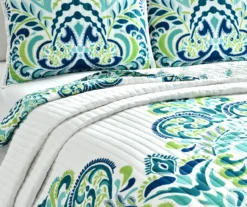 Clara Floral Reversible 3-Piece Quilt Set 32 Clara Floral Reversible 3-Piece Quilt Set -Home Furnishing Store 810553331 21