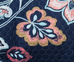 Aster Floral Reversible 3-Piece Quilt Set 12 Aster Floral Reversible 3-Piece Quilt Set -Home Furnishing Store 810553347 2