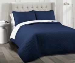 Ava Diamond-Quilted 3-Piece Quilt Set -Home Furnishing Store 810553357 1