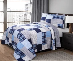 Greenville Plaid Patchwork Reversible 3-Piece Quilt Set -Home Furnishing Store 810553374 21