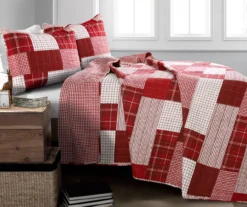 Greenville Plaid Patchwork Reversible 3-Piece Quilt Set -Home Furnishing Store 810553375 21