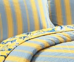 Dolores Floral Reversible 3-Piece Quilt Set 18 Dolores Floral Reversible 3-Piece Quilt Set -Home Furnishing Store 810553394 4