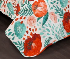 White & Red Poppy Garden Full/Queen 3-Piece Quilt Set 11 White & Red Poppy Garden Full/Queen 3-Piece Quilt Set -Home Furnishing Store 810553414 4