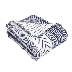 Hygge Navy & White Geometric Throw, (50" X 60") 7 Hygge Navy & White Geometric Throw, (50" X 60") -Home Furnishing Store 810553464 21