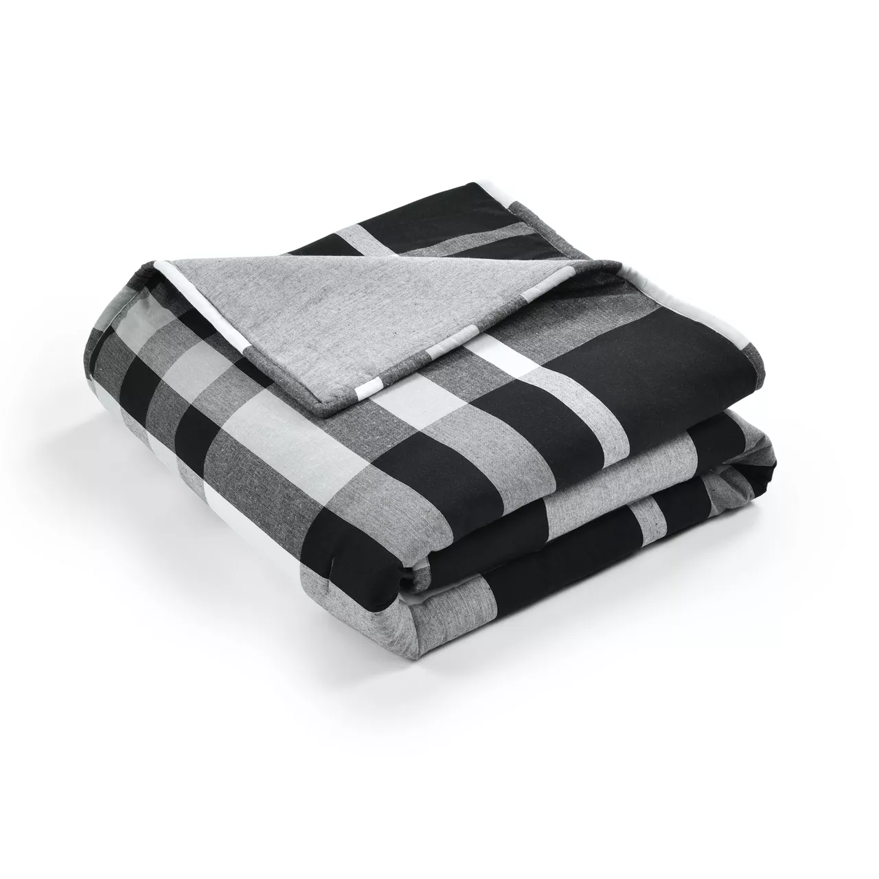 Black & White Farmhouse Plaid Throw, (50" X 60") 5 Black & White Farmhouse Plaid Throw, (50" X 60") - Image 5
