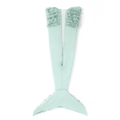 Light Blue Ruffle Sherpa Mermaid Tail Wearable Throw -Home Furnishing Store 810553557 4