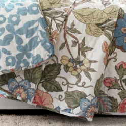 Cream & Green Floral Sydney Quilted Throw, (50" X 60") 13 Cream & Green Floral Sydney Quilted Throw, (50" X 60") -Home Furnishing Store 810553568 11