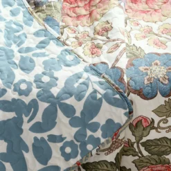 Cream & Green Floral Sydney Quilted Throw, (50" X 60") 14 Cream & Green Floral Sydney Quilted Throw, (50" X 60") -Home Furnishing Store 810553568 21