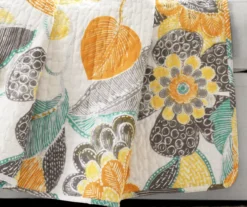 Layla Yellow & Gray Floral Quilted Throw, (50" X 60") -Home Furnishing Store 810553573 21