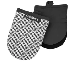 Cuisinart Black & White Dot & Dash Pattern Mini Oven Mitt, 2-Pack
