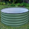 42" Olive Green Metal Raised Garden Bed