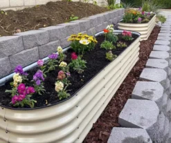 17" Pearl White 9-in-1 Modular Metal Raised Garden Bed -Home Furnishing Store 810559863 3