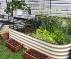 17" Pearl White 9-in-1 Modular Metal Raised Garden Bed -Home Furnishing Store 810559863 4