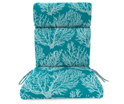 Sea Coral Turquoise French Edge Outdoor Chair Cushion 20 Sea Coral Turquoise French Edge Outdoor Chair Cushion -Home Furnishing Store 810560544 6