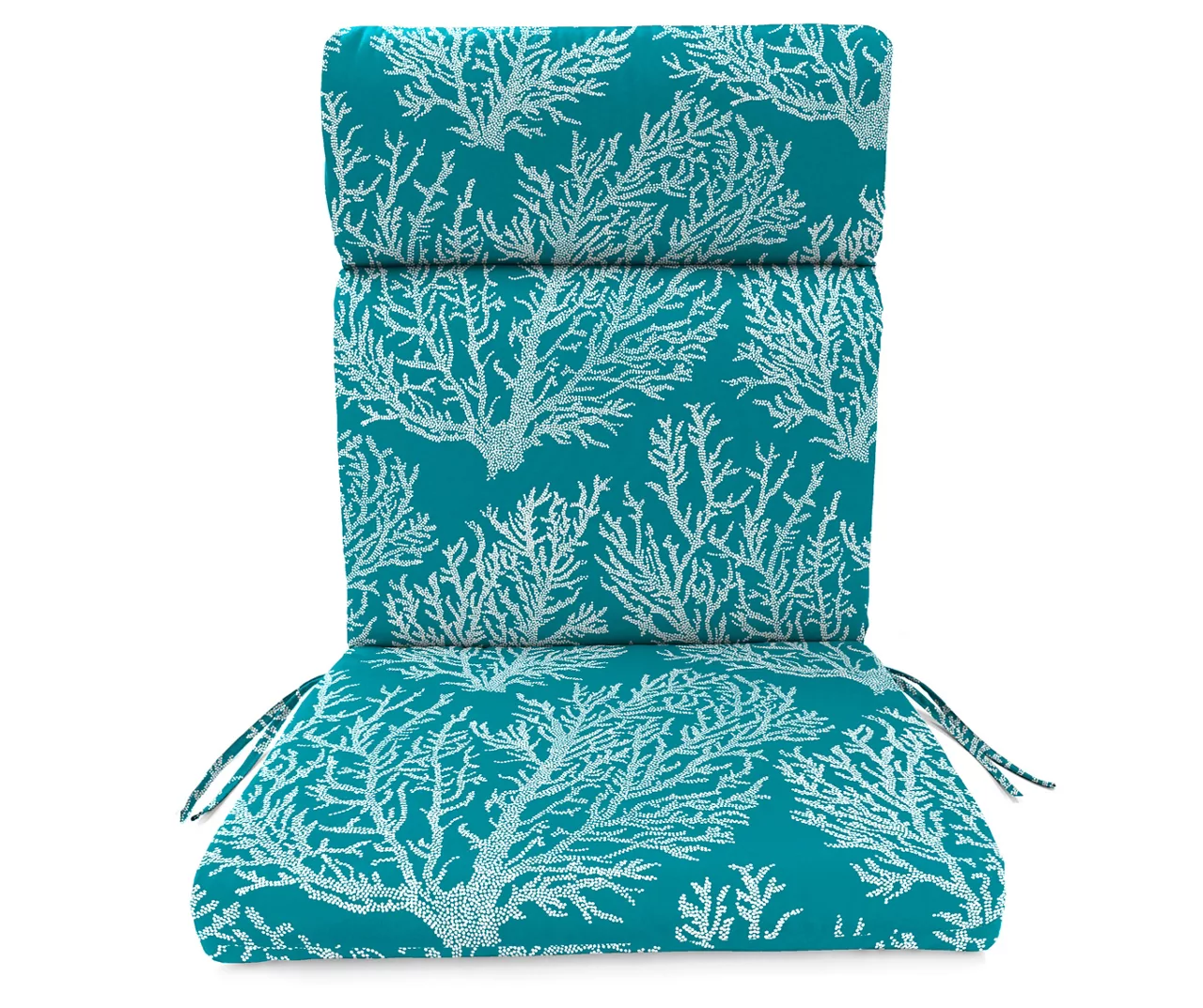 Sea Coral Turquoise French Edge Outdoor Chair Cushion 6 Sea Coral Turquoise French Edge Outdoor Chair Cushion - Image 6