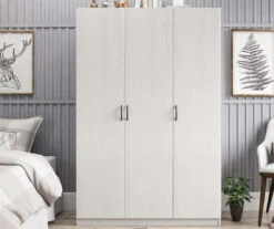 Ivory Oak 3-Door Storage Wardrobe -Home Furnishing Store 810561398 1