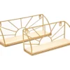 Gold Sun Burst Wall Shelf, 2-Pack