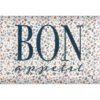 "Bon Appetit" Blue & Brown Abstract Soft Step Kitchen Mat, (18" X 30")