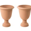Glitzhome Plastic Urn Planters, 2-Pack
