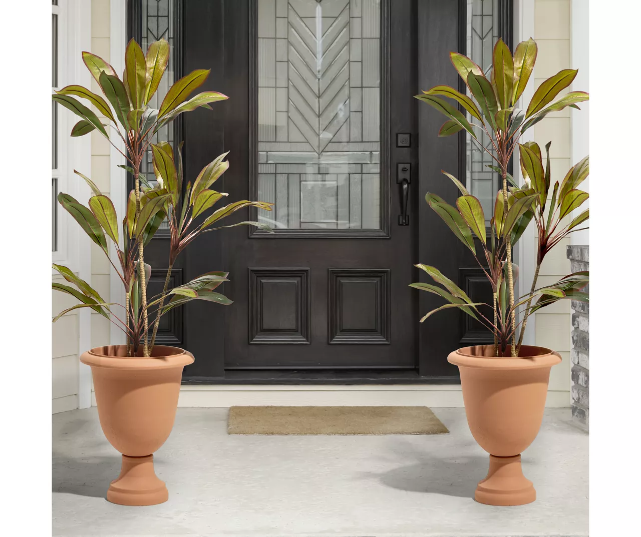 Glitzhome Plastic Urn Planters, 2-Pack 3 Glitzhome Plastic Urn Planters, 2-Pack - Image 3