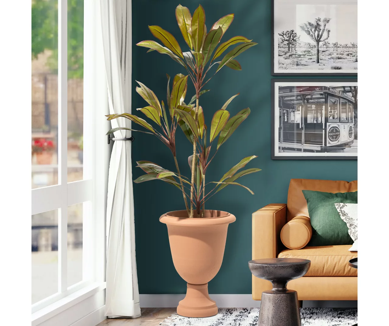 Glitzhome Plastic Urn Planters, 2-Pack 4 Glitzhome Plastic Urn Planters, 2-Pack - Image 4