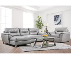 Clifton Ridge Stone Vegan Leather Swivel Chair -Home Furnishing Store 810569859 810569860 810569861