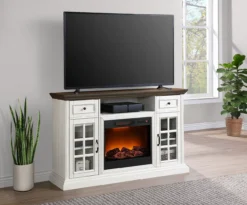 60" White 2-Tone Electric Fireplace Console 8 60" White 2-Tone Electric Fireplace Console -Home Furnishing Store 810570730 41